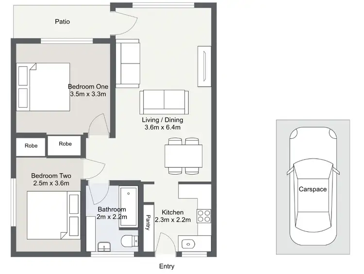 Floorplan of Homely unit listing, 25/23-27 Elouera Street, Riverside TAS 7250