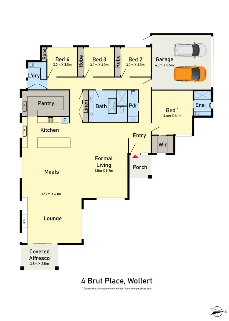 Floorplan of Homely house listing, 4 Brut Place, Wollert VIC 3750