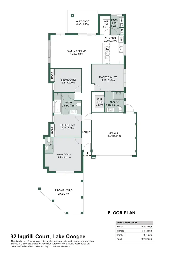 Floorplan of Homely house listing, 32 Ingrilli Court, Lake Coogee WA 6166