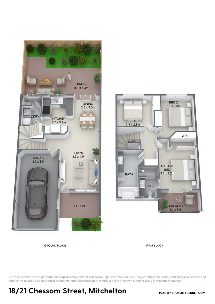 Floorplan of Homely townhouse listing, 18/21 Chessom Street, Mitchelton QLD 4053