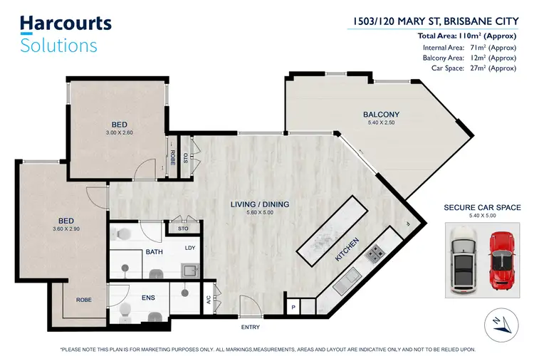 Floorplan of Homely apartment listing, 1503/120 Mary Street, Brisbane City QLD 4000