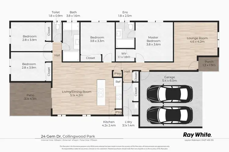 Floorplan of Homely house listing, 24 Gem Drive, Collingwood Park QLD 4301
