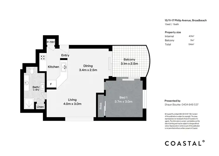 Floorplan of Homely apartment listing, 15/11-17 Philip Avenue, Broadbeach QLD 4218