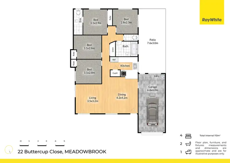 Floorplan of Homely house listing, 22 Buttercup Close, Meadowbrook QLD 4131
