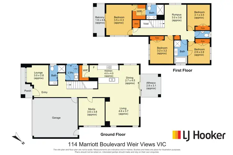 Floorplan of Homely house listing, 114 Marriott Boulevard, Weir Views VIC 3338