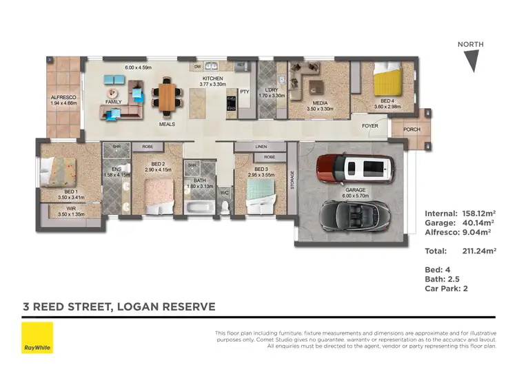 Floorplan of Homely house listing, 3 Reed Street, Logan Reserve QLD 4133