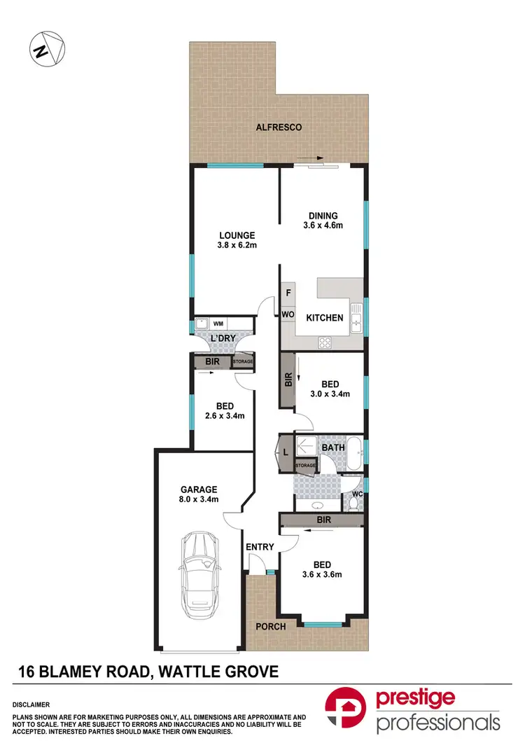 Floorplan of Homely house listing, 16 Blamey Road, Wattle Grove NSW 2173