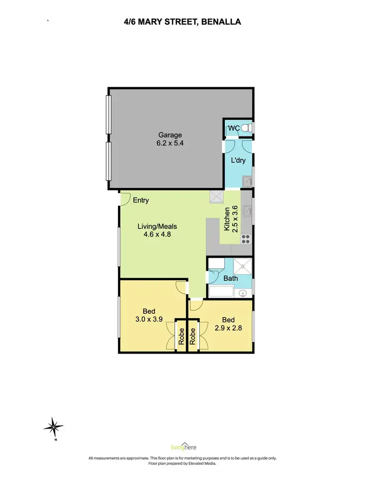 Floorplan of Homely unit listing, 4/6 Mary Street, Benalla VIC 3672