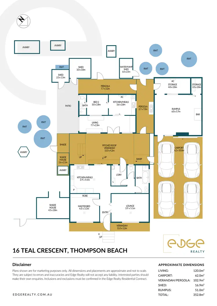 Floorplan of Homely house listing, 16 Teal Crescent, Thompson Beach SA 5501