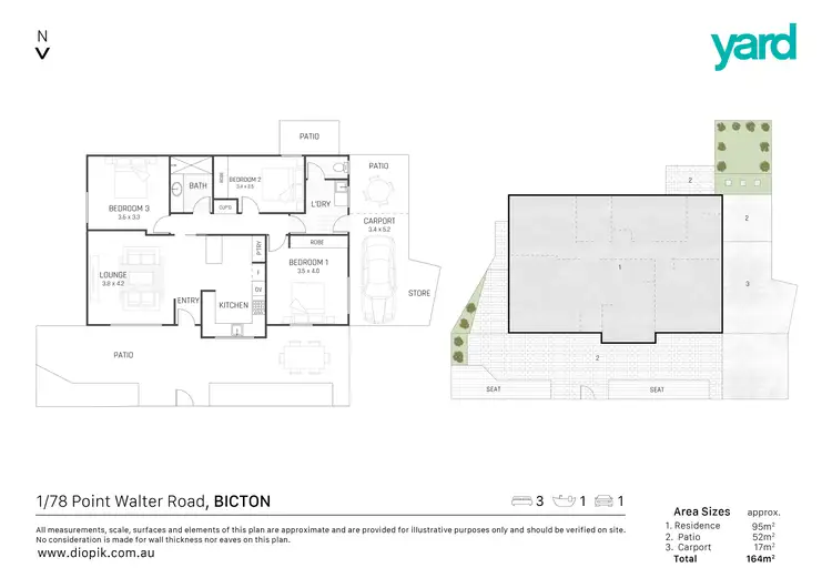 Floorplan of Homely house listing, 1/78 Point Walter Road, Bicton WA 6157