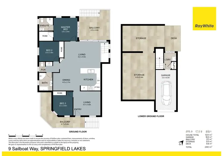 Floorplan of Homely house listing, 9 Sailboat Way, Springfield Lakes QLD 4300