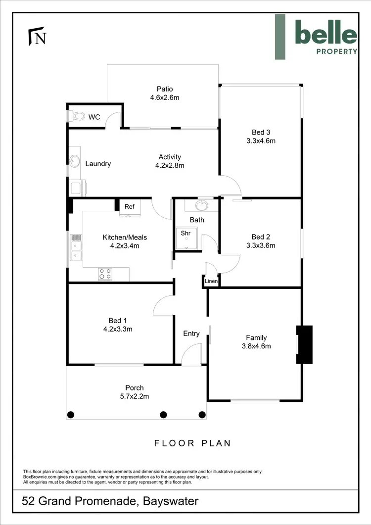 Floorplan of Homely house listing, 52 Grand Promenade, Bayswater WA 6053