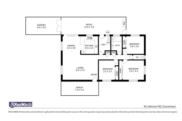 Floorplan of Homely house listing, 56 JOHNSON ROAD, Gracemere QLD 4702