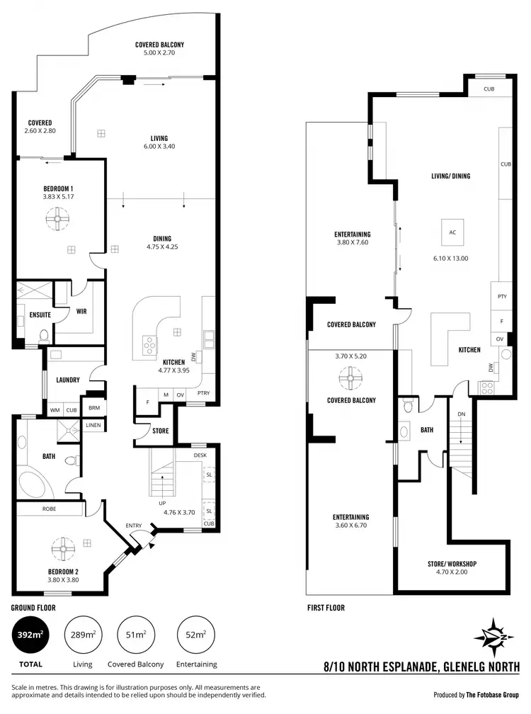 Floorplan of Homely apartment listing, 8/10 North Esplanade, Glenelg North SA 5045