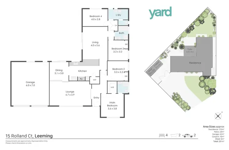 Floorplan of Homely house listing, 15 Rolland Court, Leeming WA 6149