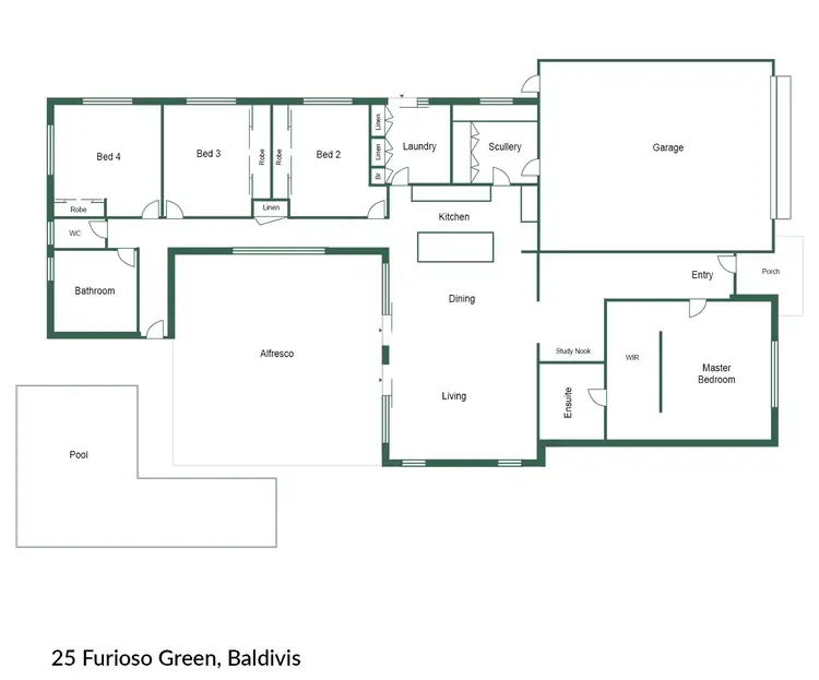 Floorplan of Homely house listing, 25 Furioso Green, Baldivis WA 6171