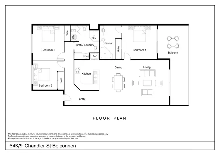 Floorplan of Homely apartment listing, 54B/9 Chandler Street, Belconnen ACT 2617