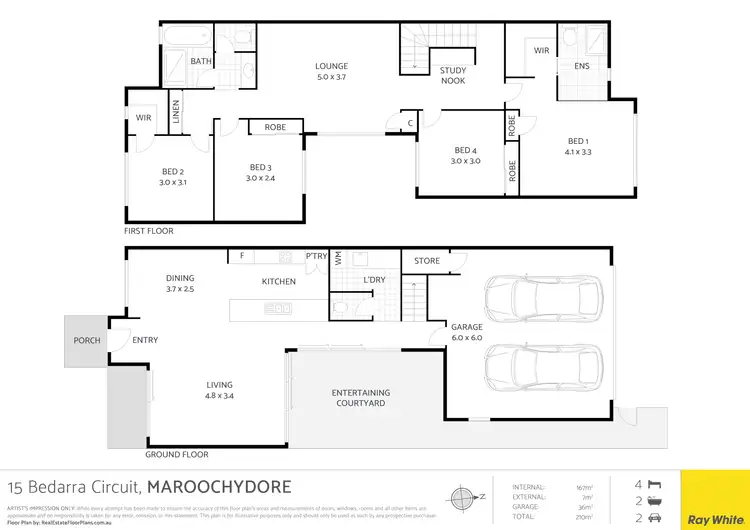 Floorplan of Homely house listing, 15 Bedarra Circuit, Maroochydore QLD 4558