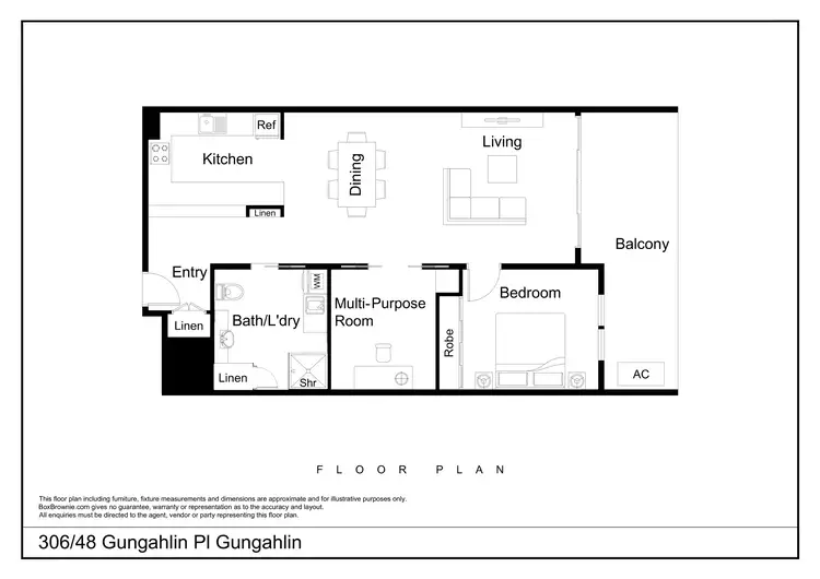 Floorplan of Homely apartment listing, 306/48 Gungahlin Pl, Gungahlin ACT 2912