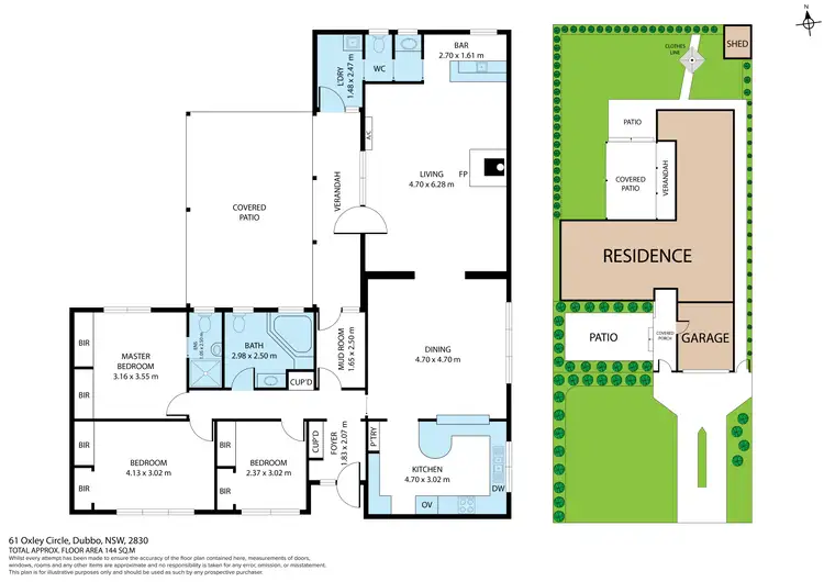 Floorplan of Homely house listing, 61 Oxley Circle, Dubbo NSW 2830