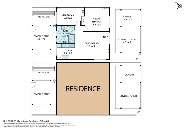 Floorplan of Homely unit listing, 59/21-23 Albert Street, Cranbrook QLD 4814