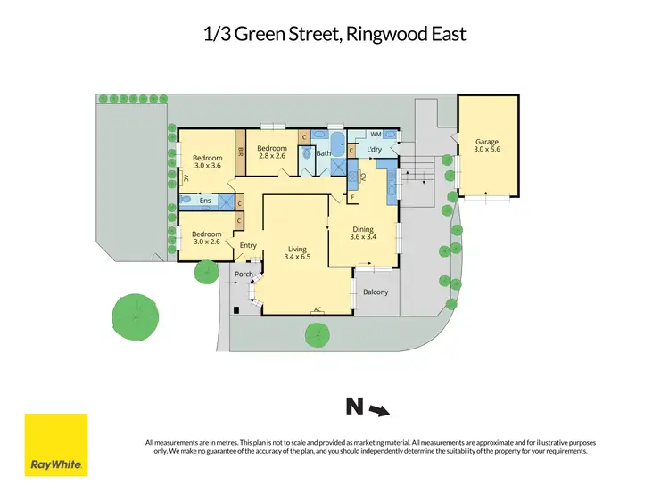 Floorplan of Homely unit listing, 1/3 Green Street, Ringwood East VIC 3135