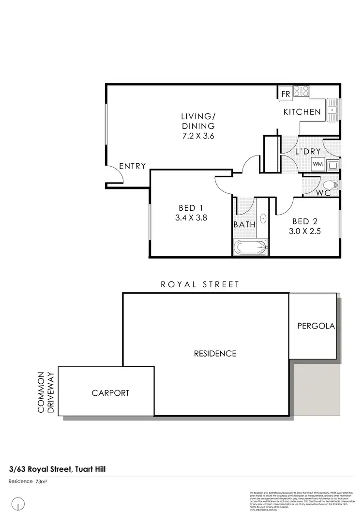 Floorplan of Homely house listing, 3/63 Royal Street, Tuart Hill WA 6060