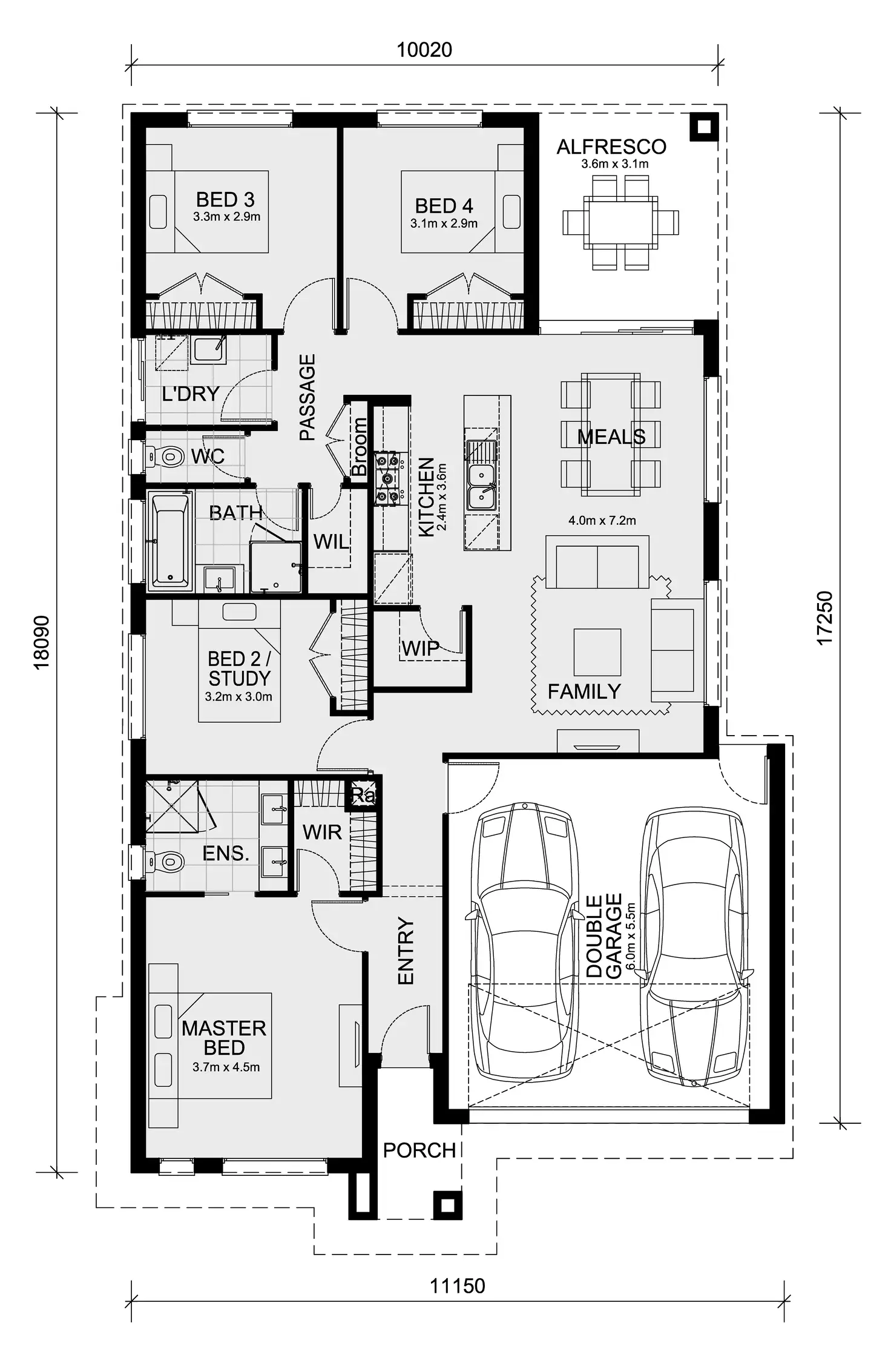 Floorplan of Homely house listing, Lot 306 Wattle Park, Tarneit VIC 3029