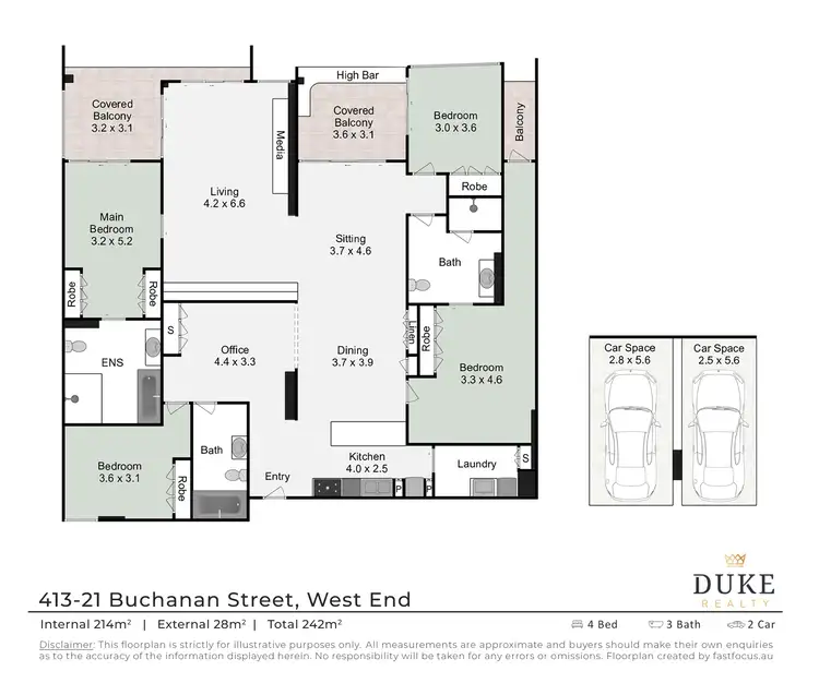 Floorplan of Homely apartment listing, 413/21 Buchanan Street, West End QLD 4101