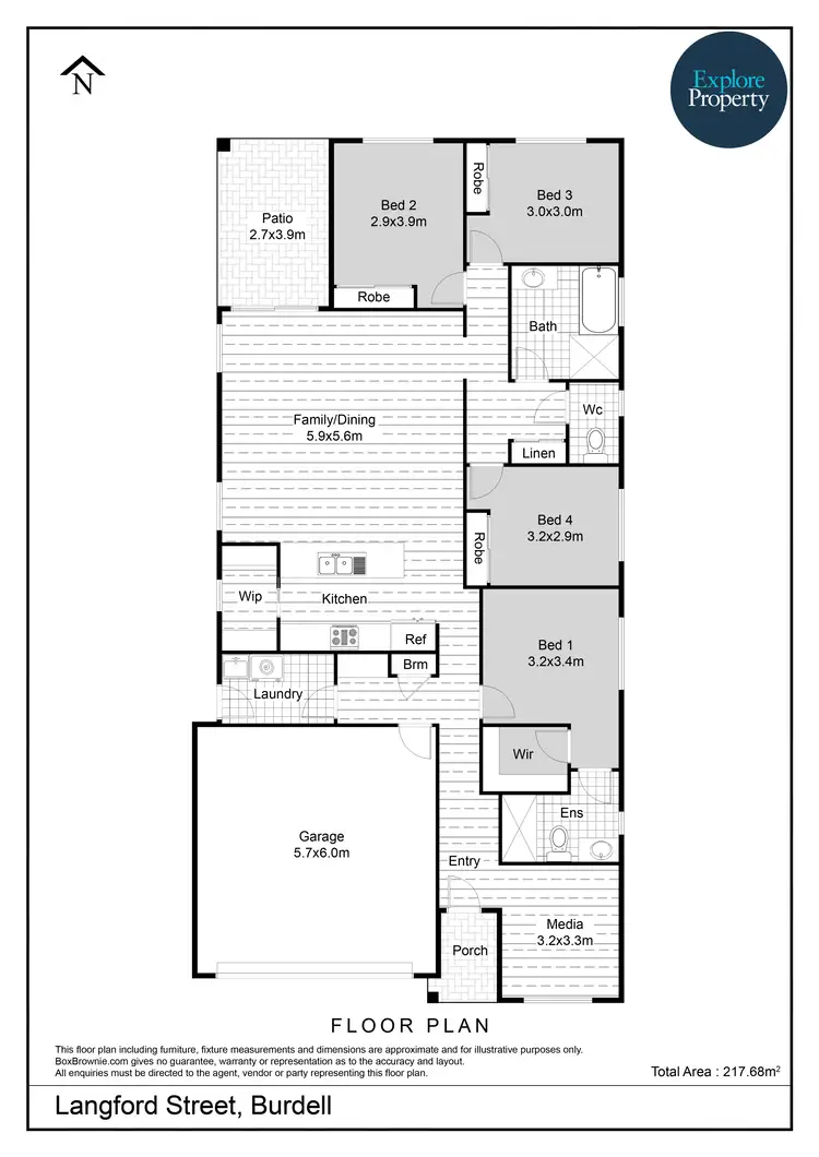 Floorplan of Homely house listing, 4 Langford Street, Burdell QLD 4818