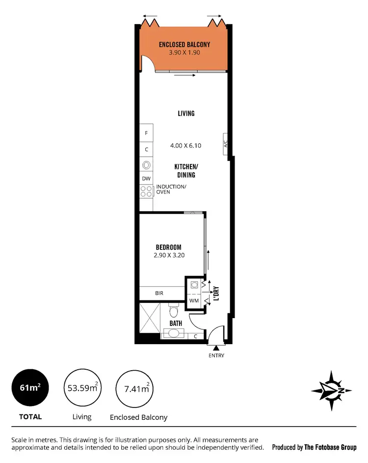 Floorplan of Homely apartment listing, 302/10 Balfours Way, Adelaide SA 5000