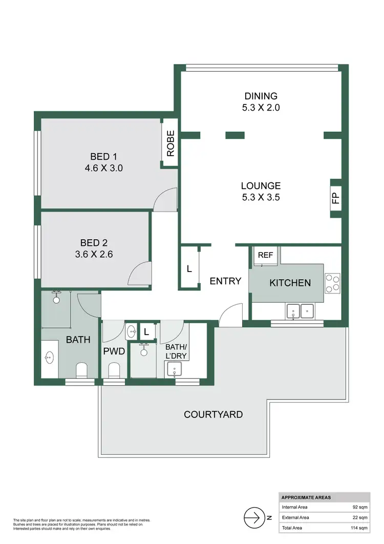 Floorplan of Homely apartment listing, 1/14 Rosendo Street, Cottesloe WA 6011
