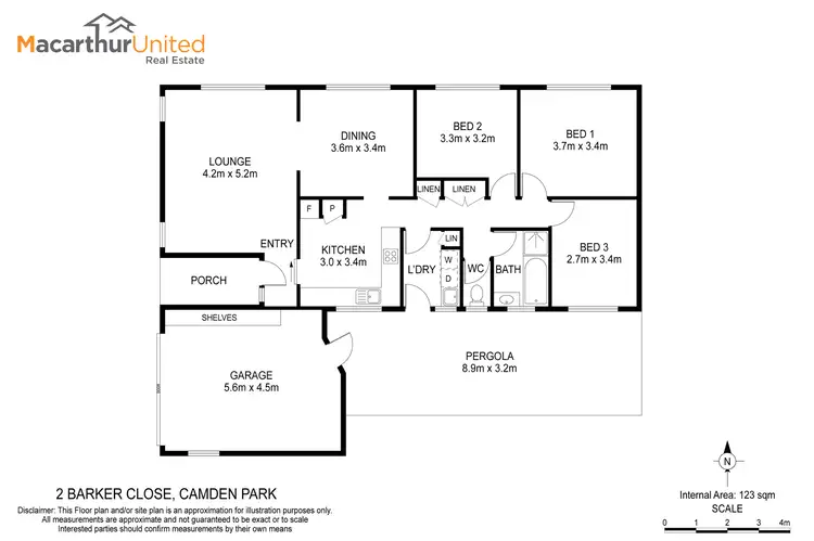 Floorplan of Homely house listing, 2 Barker Close, Camden South NSW 2570