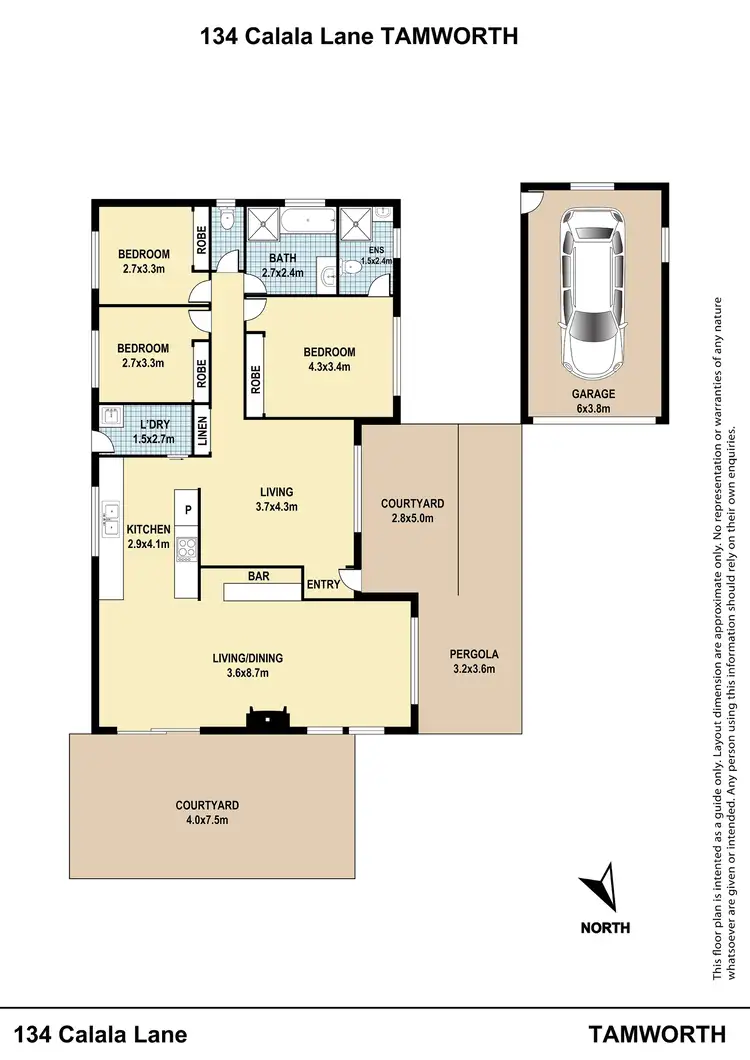 Floorplan of Homely house listing, 134 Calala Lane, Tamworth NSW 2340