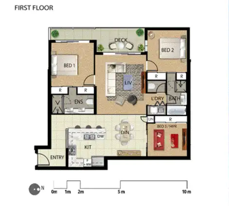 Floorplan of Homely apartment listing, 306/29 Caroline Street, Woody Point QLD 4019