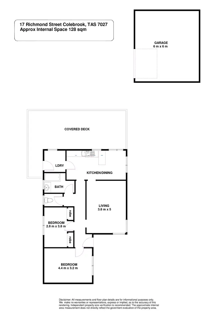Floorplan of Homely house listing, 17 Richmond Street, Colebrook TAS 7027