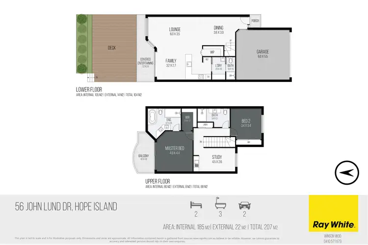 Floorplan of Homely townhouse listing, 56 John Lund Drive, Hope Island QLD 4212
