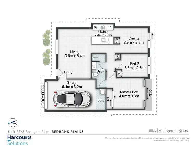Floorplan of Homely townhouse listing, 27/8 Rosegum Place, Redbank Plains QLD 4301