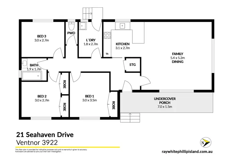 Floorplan of Homely house listing, 21 Seahaven Drive, Ventnor VIC 3922