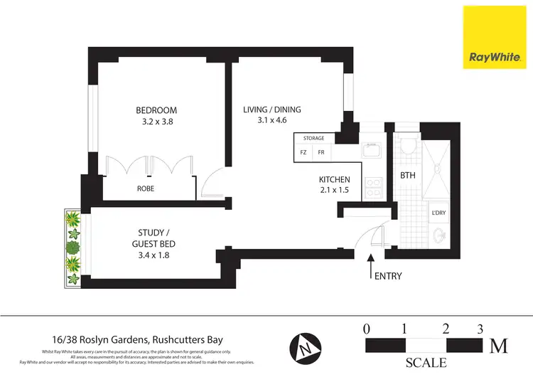 Floorplan of Homely apartment listing, 16/38 Roslyn Gardens, Rushcutters Bay NSW 2011