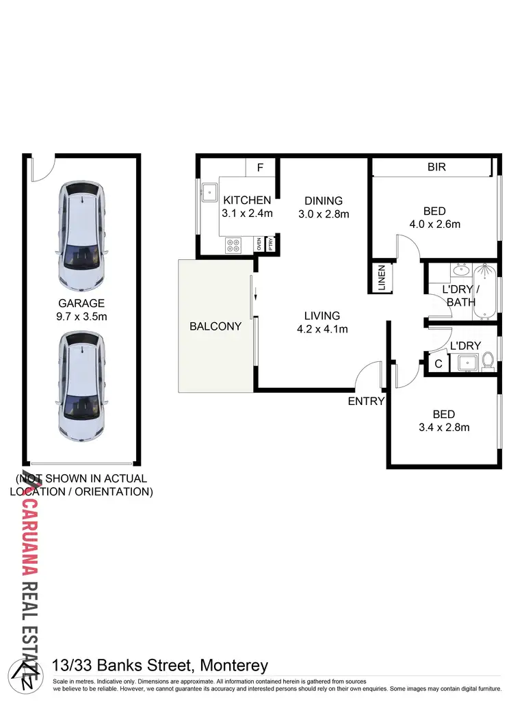 Floorplan of Homely unit listing, 13/33 Banks Street, Monterey NSW 2217
