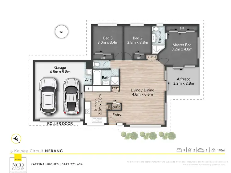 Floorplan of Homely semi-detached listing, 5 Kelsey Circuit, Nerang QLD 4211
