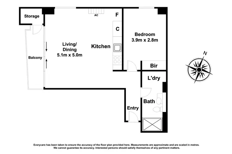 Floorplan of Homely apartment listing, 633/572 St Kilda Road, Melbourne VIC 3004