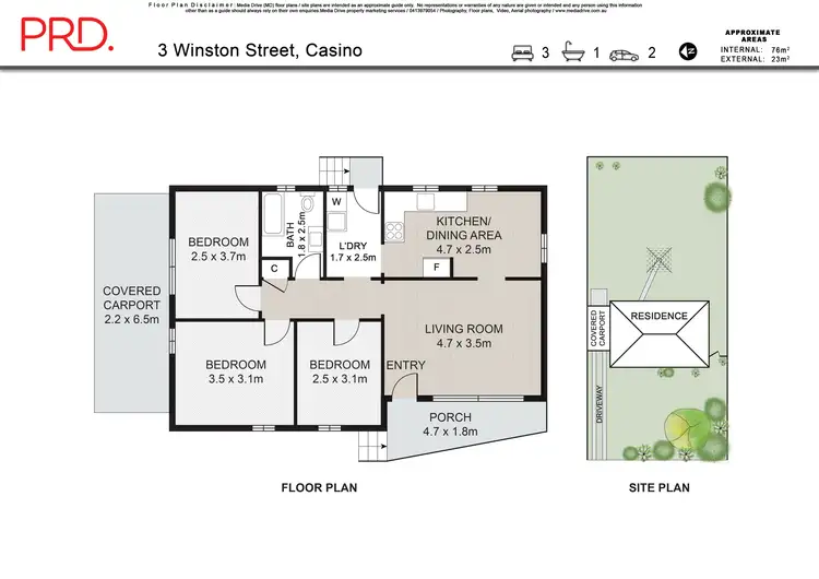 Floorplan of Homely house listing, 3 Winston Street, Casino NSW 2470