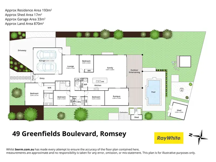 Floorplan of Homely house listing, 49 Greenfields Boulevard, Romsey VIC 3434