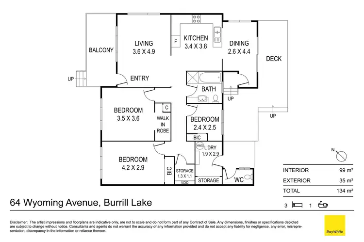 Floorplan of Homely house listing, 64 Wyoming Avenue, Burrill Lake NSW 2539
