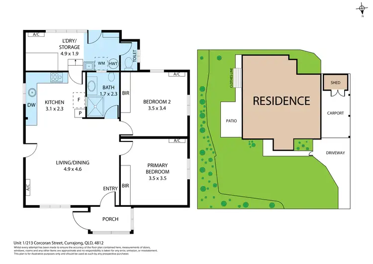 Floorplan of Homely house listing, 1/213 Corcoran Street, Currajong QLD 4812