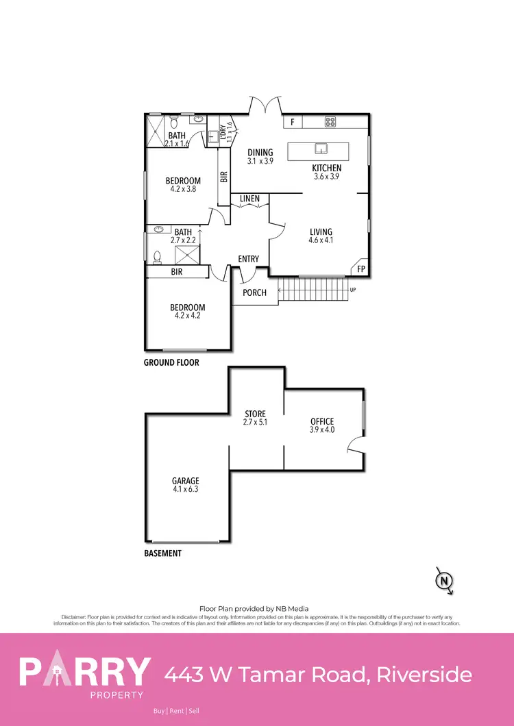 Floorplan of Homely house listing, 443 West Tamar Road, Riverside TAS 7250