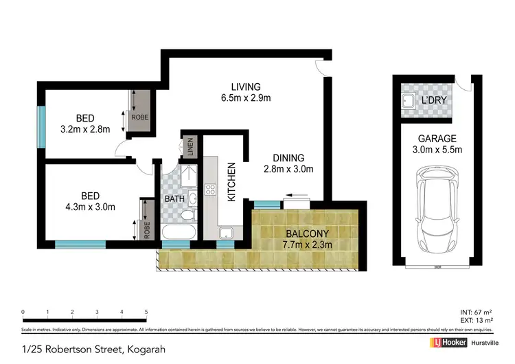 Floorplan of Homely unit listing, 1/25-27 Robertson Street, Kogarah NSW 2217