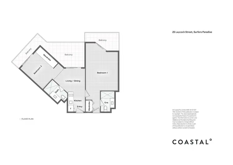 Floorplan of Homely apartment listing, 1503 & 1504/25 Laycock Street, Surfers Paradise QLD 4217